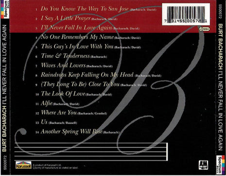 CD - Burt Bacharach – I'll Never Fall In Love Again - USADO