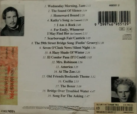 CD - Simon And Garfunkel* – The Definitive Simon And Garfunkel - USADO