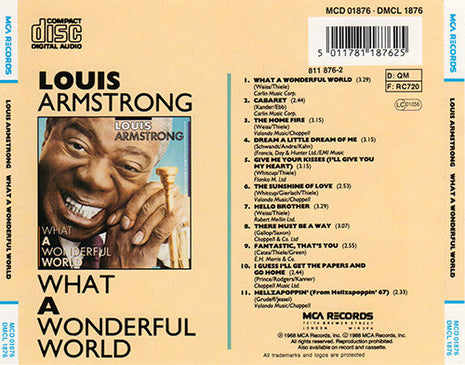 CD - Louis Armstrong – What A Wonderful World - USADO