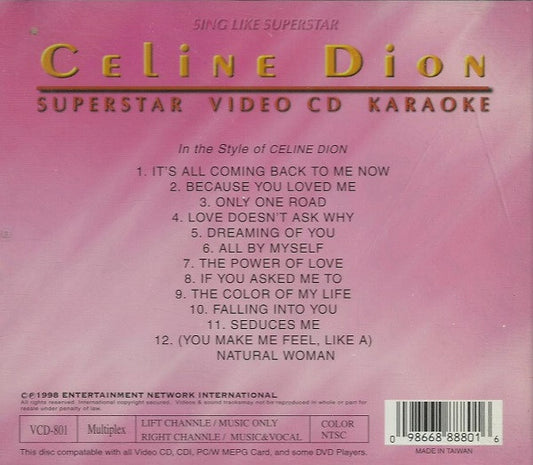 CD Unknown Artist – Superstar Karaoke Celine Dion - USADO