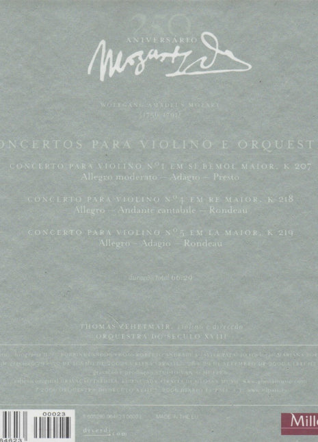 CD+LIVRO - Christian Zacharias, Orquestra De Câmara De Lausanne*, Mozart* - Concertos para Violino e Orquestra - USADO