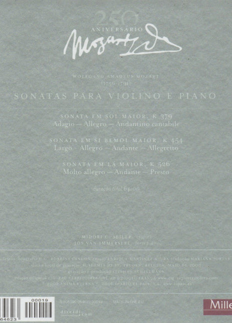 CD+LIVRO - Christian Zacharias, Orquestra De Câmara De Lausanne*, Mozart* -  Sonats para Violino e Piano - USADO