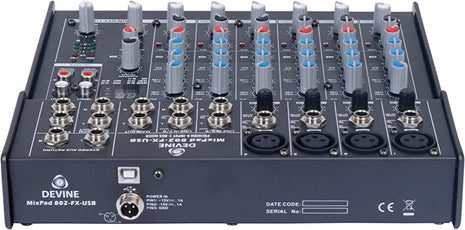 Mesa de Mistura Devine MixPad 802-FX-USB - USADO Grade A