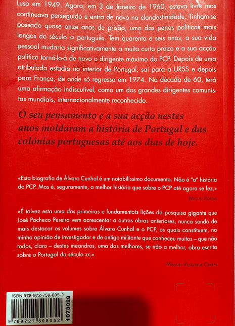LIVRO Álvaro Cunhal Uma Biografia Política - Volume 4 de José Pacheco Pereira - USADO