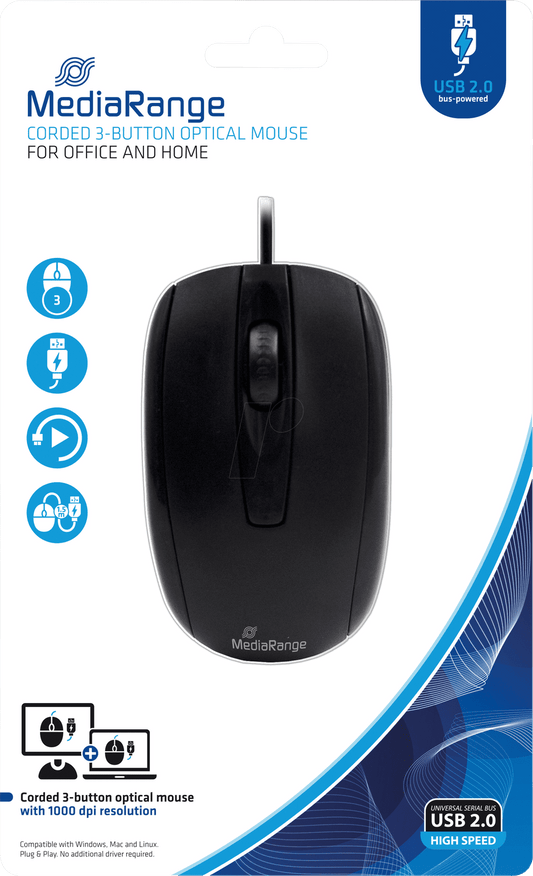 Rato Office Mediarangfe 1000DPI - NOVO