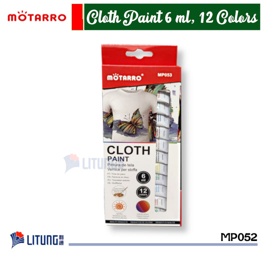 Tinta para Tecidos 12 Cores - CLOTH PAINT