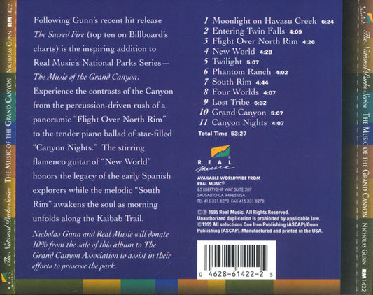 CD Nicholas Gunn – The Music Of The Grand Canyon - USADO