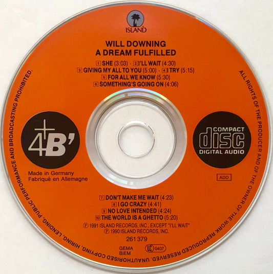 CD Will Downing – A Dream Fulfilled - USADO