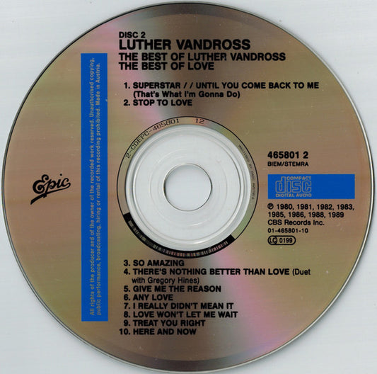 CD Luther Vandross – The Best Of Luther Vandross The Best Of Love - USADO