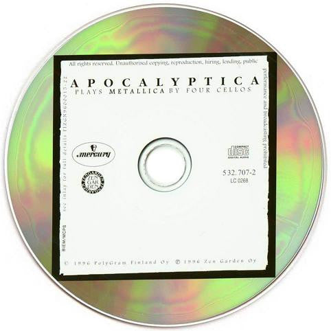 CD Apocalyptica – Plays Metallica By Four Cellos - USADO