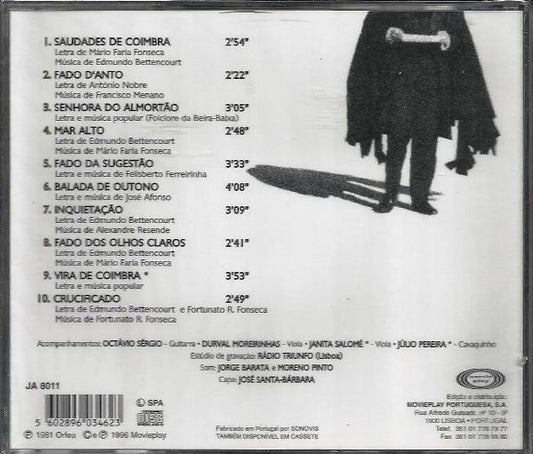 CD José Afonso – Fados De Coimbra E Outras Canções - USADO