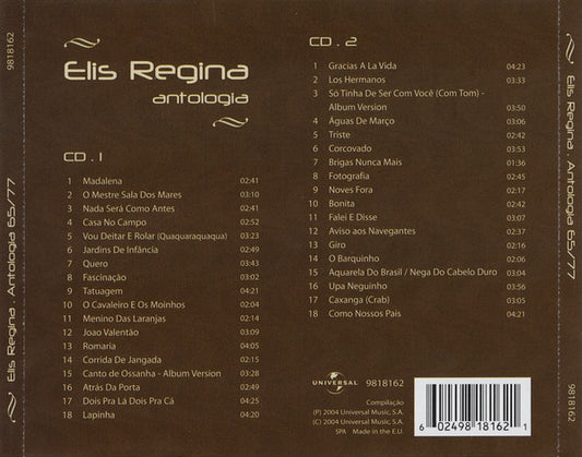 CD Elis Regina – Antologia 65/77 - USADO