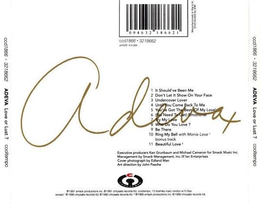 CD Adeva – Love Or Lust? - USADO