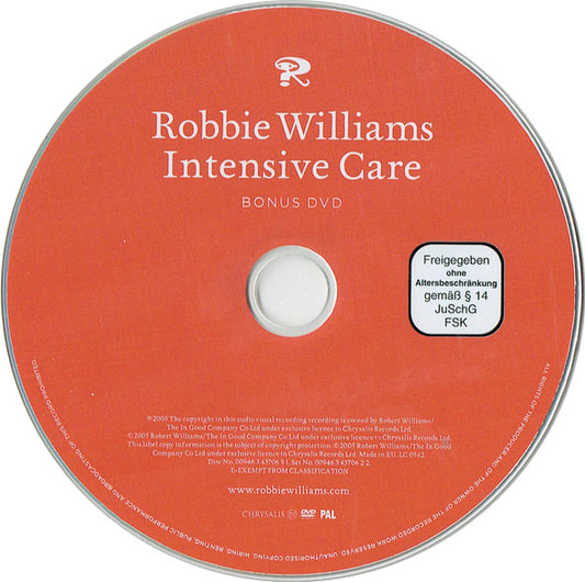 CD + DVD Robbie Williams – Intensive Care - USADO