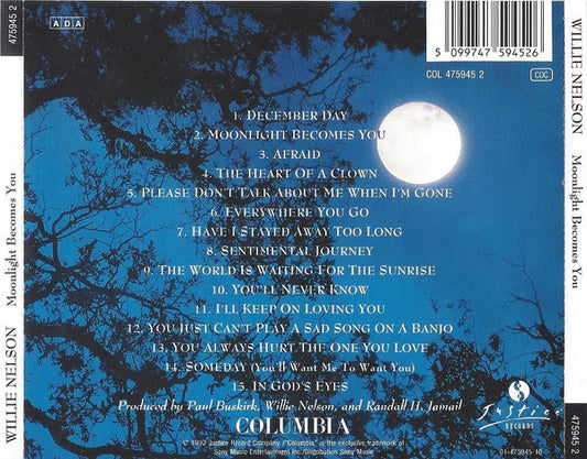 CD Willie Nelson – Moonlight Becomes You - USADO
