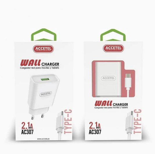 Carregador de Parede Type-C 2.1A Accetel AC307