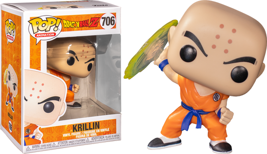 Dragon Ball Z POP! Animation Vinyl Figure Krillin w/ Destructo Disc 9 cm