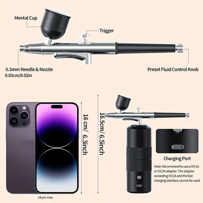 3dprint PORTABLE RECHARGEABLE AIRBRUSH SPLAY FOR MODELING (MODEL 2)