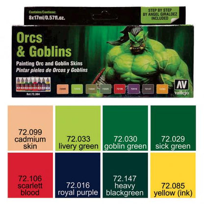 Vallejo Game Color Set - Orcs & Goblins