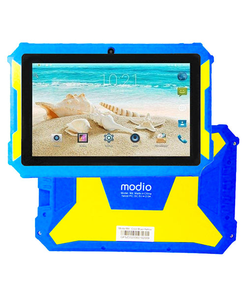 Modio M4 Tap Without SIM Storage 16 GB RAM 2 GB For Kids - Blue Yellow - USADO (Grade B)