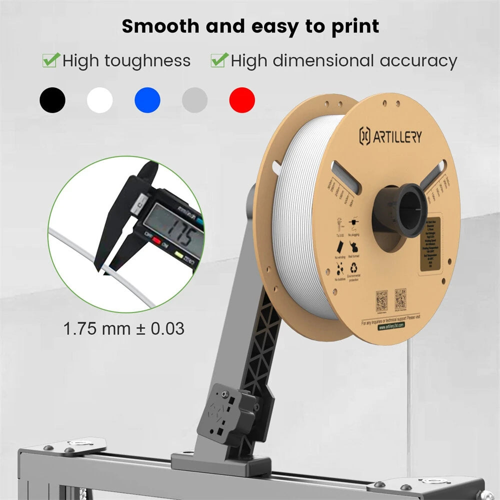 3dprint Filament Artillery PLA Black 1.75 1Kg