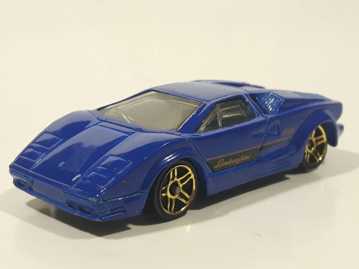 Hot Wheels 2013 25th Anniversary Lamborghini Countach Blue HW World Racers (LOOSE) - USADO