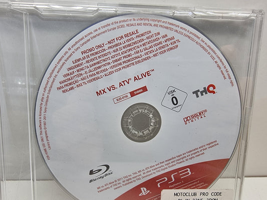 PS3  MX vs Atv Live (Promo Disc Full Game)