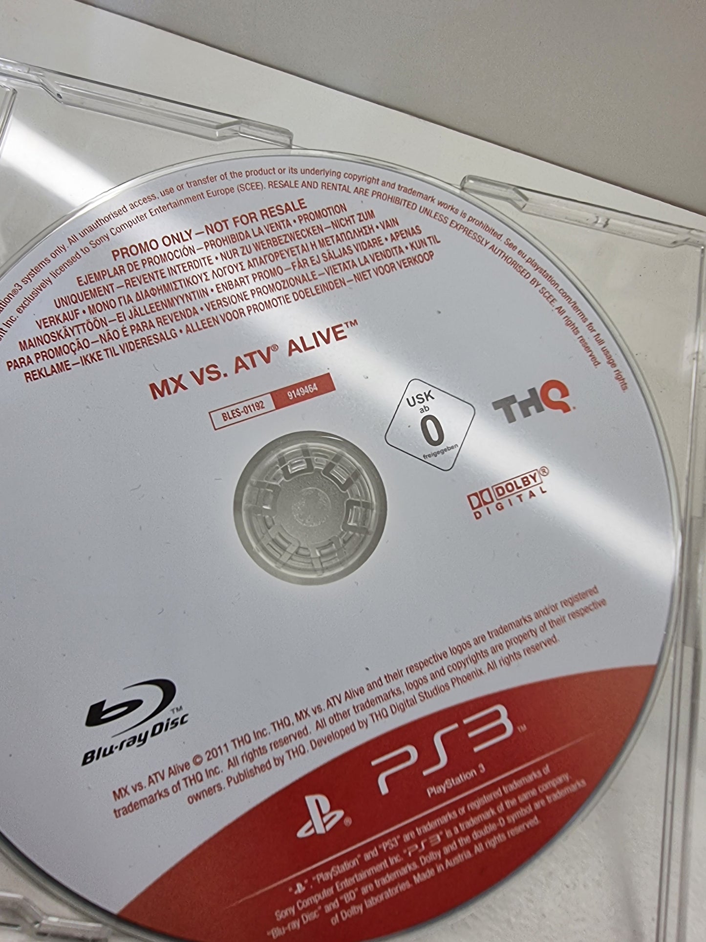 PS3  MX vs Atv Live (Promo Disc Full Game)