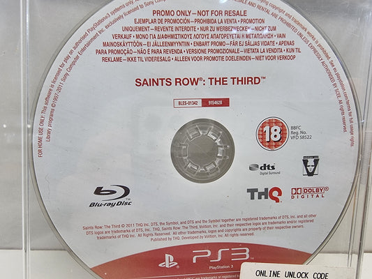 PS3 Saints Row the third  (Promo Disc Full Game)