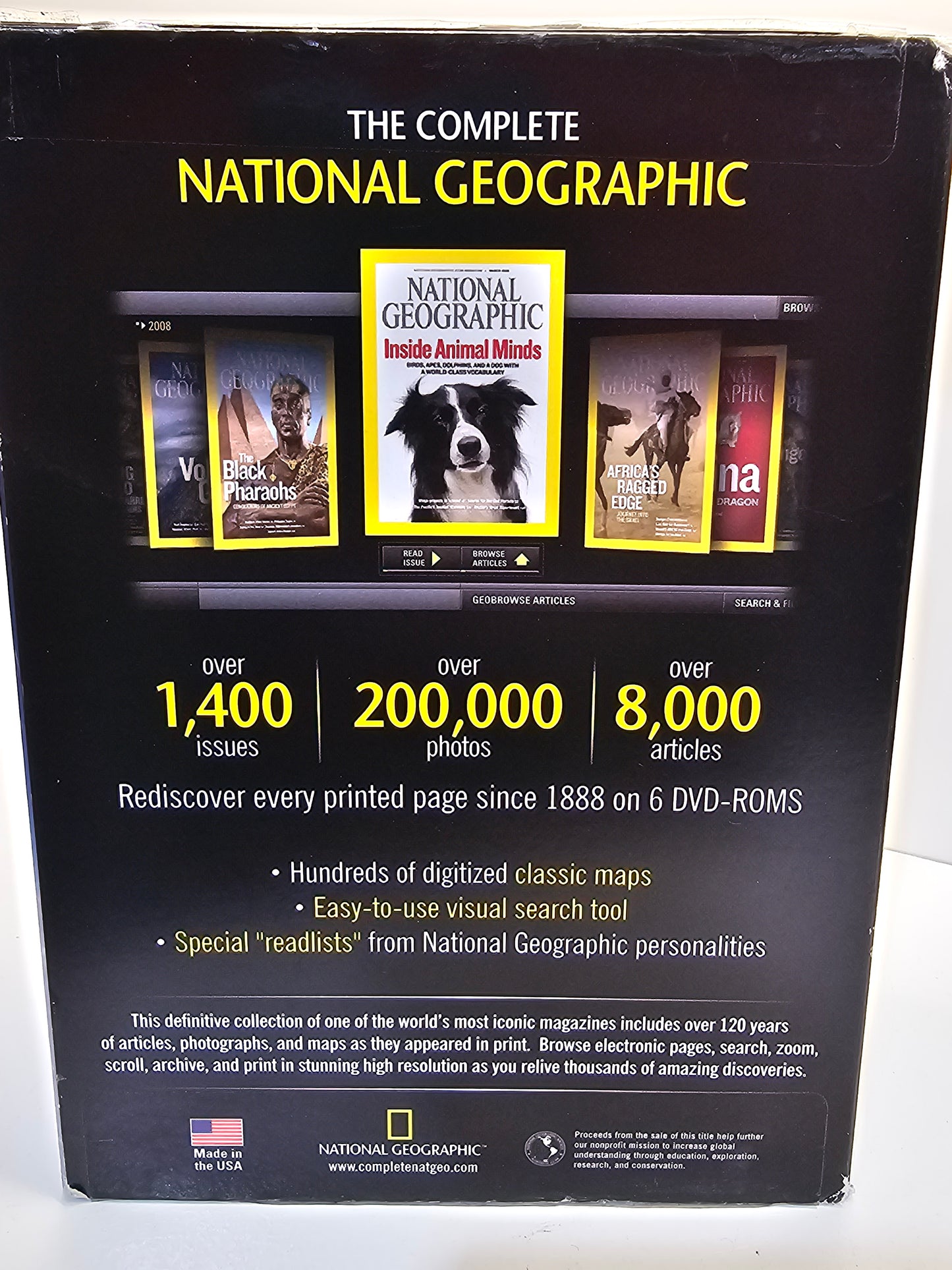 DVD The Complete National Geographic Every Issue 1888-2008 WIN MAC DVD-ROM