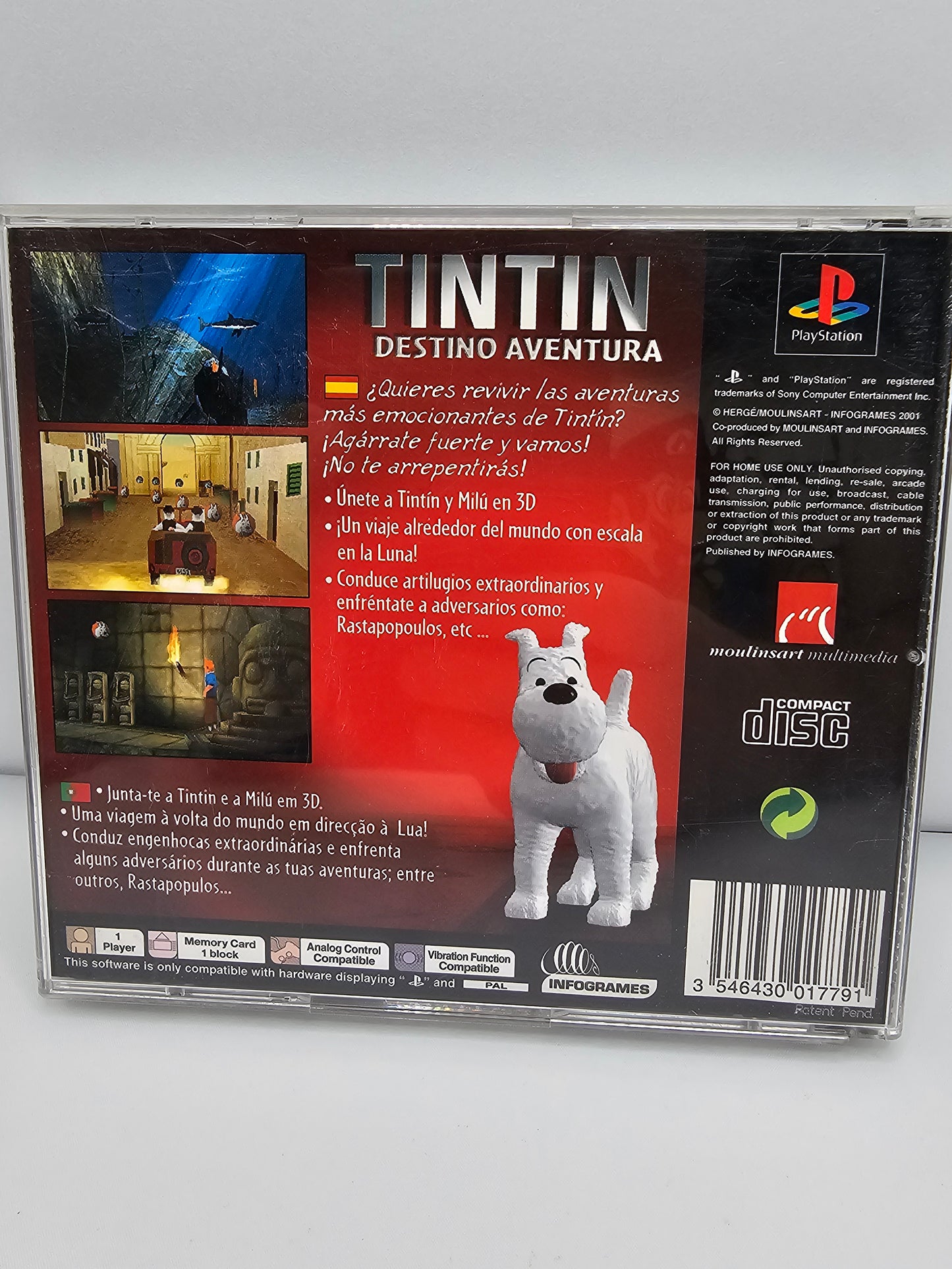 PS1 TinTin Destino aventura