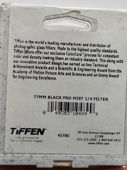 Tiffen Black Pro Mist 77mm Camera Lens Filter