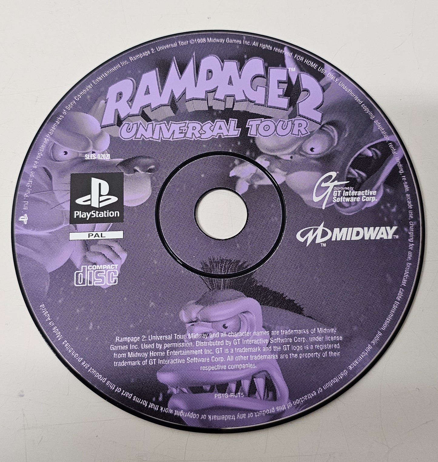 PS1 Playstation Rampage 2 Universal Tour (Disc only)