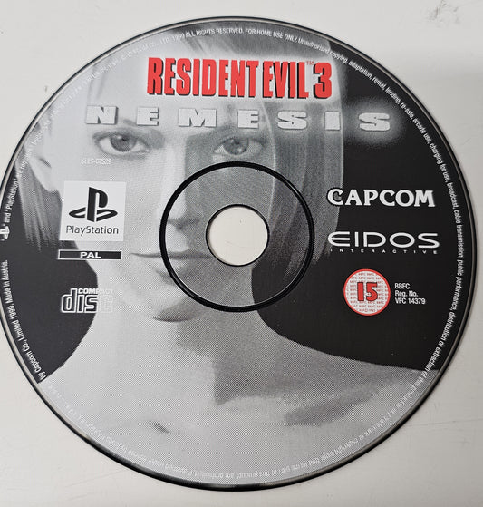 PS1 Playstation 1  Resident Evil 3 (Disc Only)