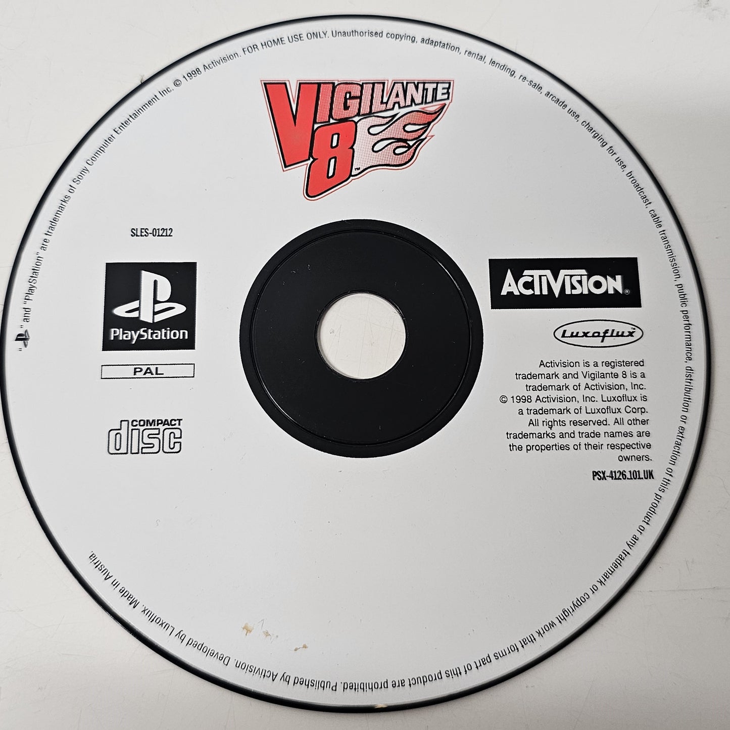PS1 Playstation 1  Vigilante 8 (Disc Only)