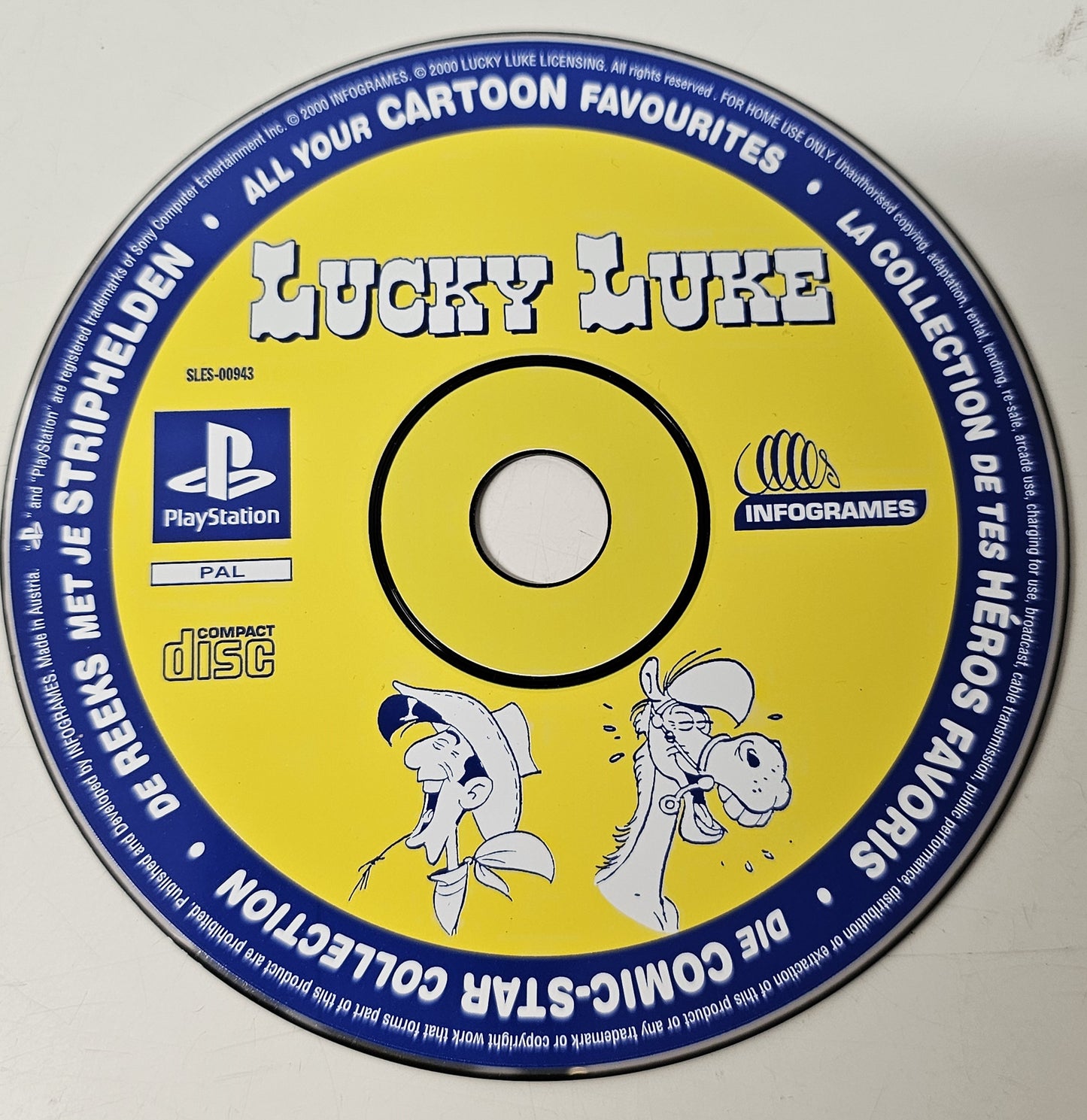PS1 Playstation 1  Lucky Luke (Disc Only)