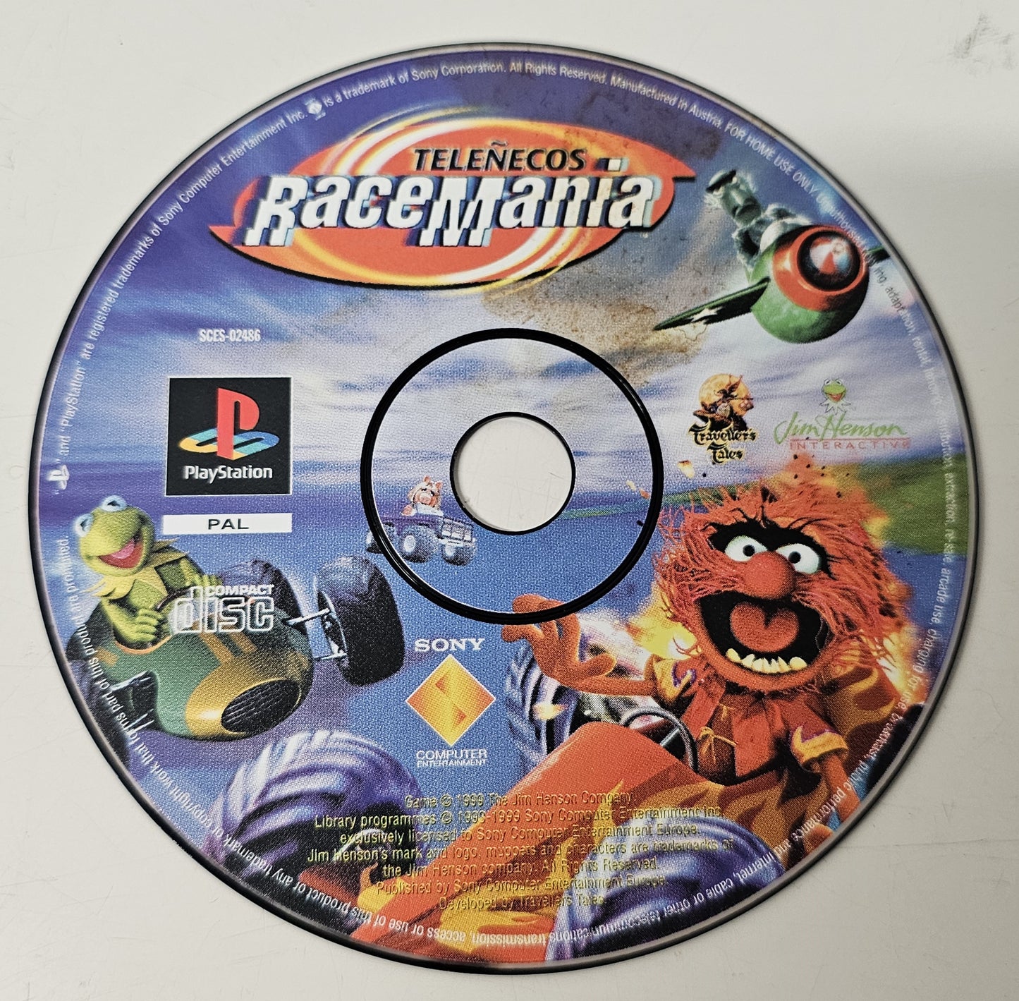 PS1 Playstation 1 Telenecos Muppets Racemania (Disc Only)