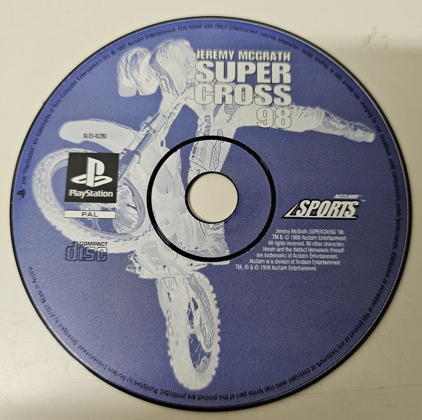PS1 Playstation 1 Jeremy Mcgrath Super Cross 98 (Disc Only)