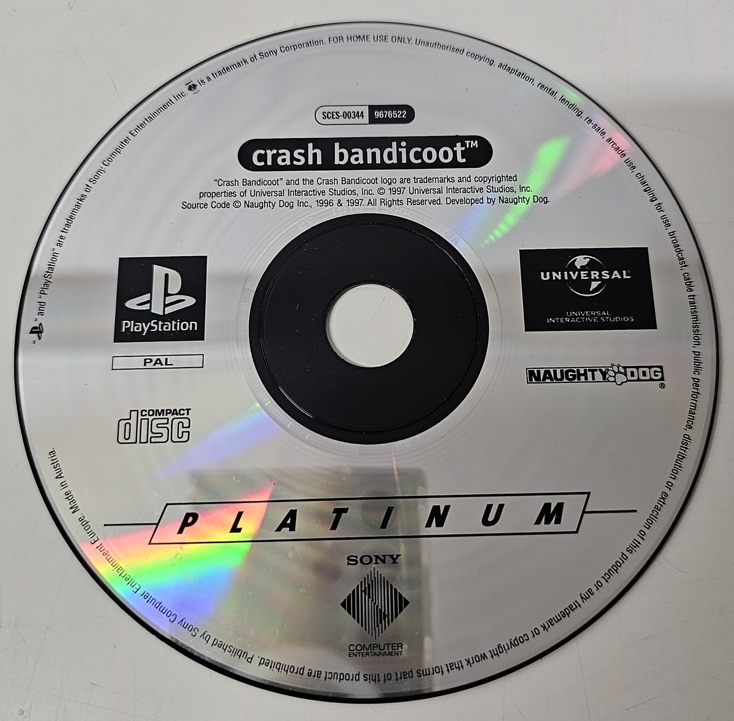 Playstation 1 PS1 Crash Bandicoot  (Disc only)