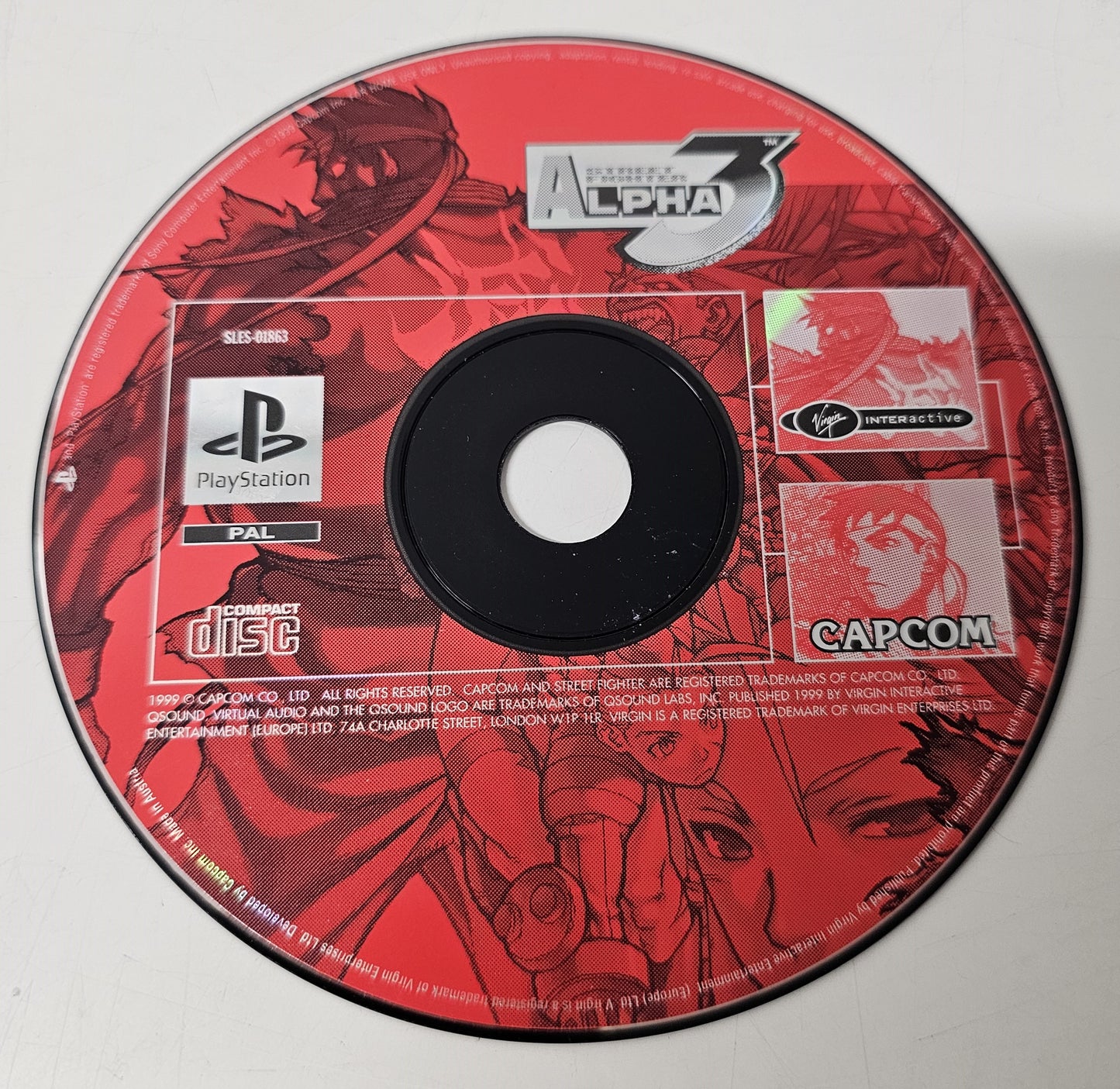 Playstation 1 PS1 Street Fighter Alpha 3  (Disc Only)
