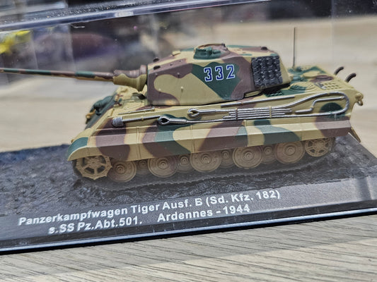 Diecast Model Tank Pz.Kpfw. VI Tiger II Ausf.B Ardennes 1944 1/72