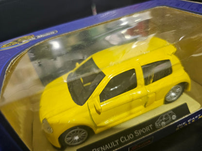 Diecast Model Car Renault Clio Sport Yellow 1/32 Saico