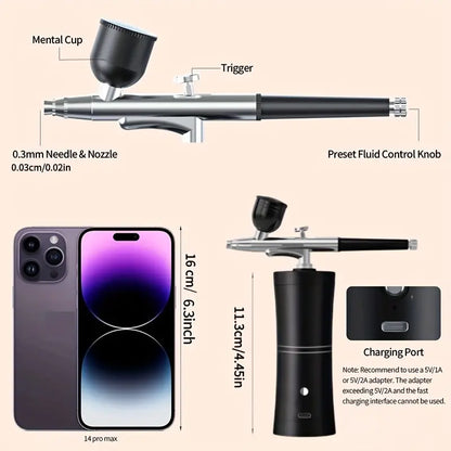 3dprint PORTABLE RECHARGEABLE AIRBRUSH SPLAY FOR MODELING (MODEL 1)