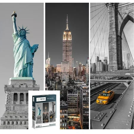 Puzzle Nova York 3x500 3 EM 1 CLEMENTONI