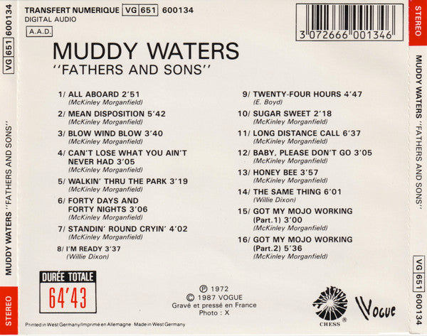 CD - Muddy Waters – Fathers And Sons - USADO