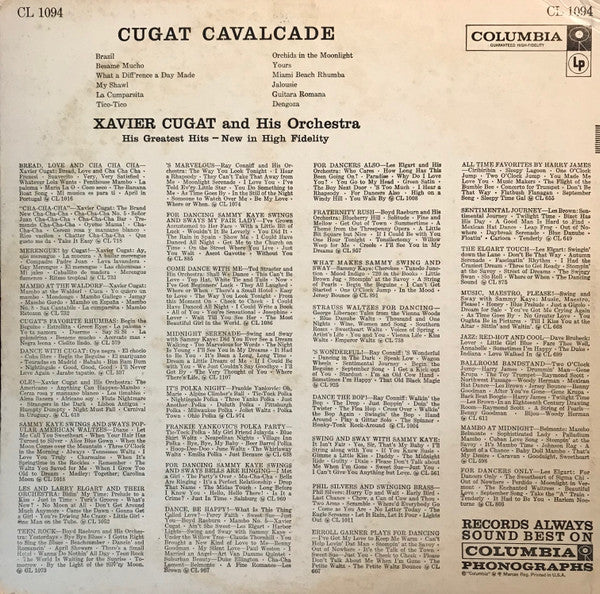 LP VINYL - Xavier Cugat And His Orchestra – Cugat Cavalcade - USADO