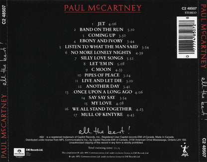 CD - Paul McCartney – All The Best ! - USADO