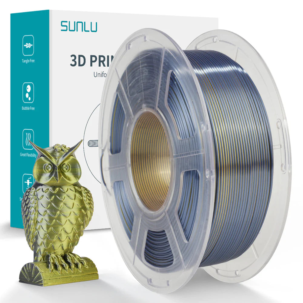 3dprint Sunlu - Silk PLA+ Dual (Black Gold) - 1,75 mm - 1 kg