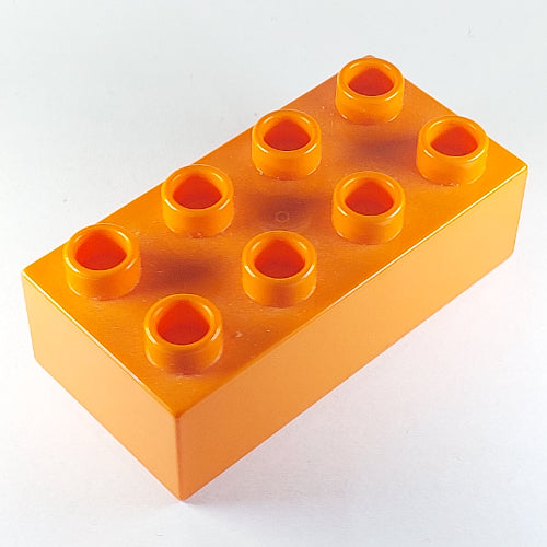 LEGO PART 3011 Duplo Brick 2 x 4 (ORANGE) - USADO