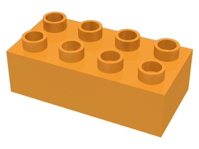 LEGO Duplo Brick 2 x 4 (3011) (PICKUP COLOR) - USADO